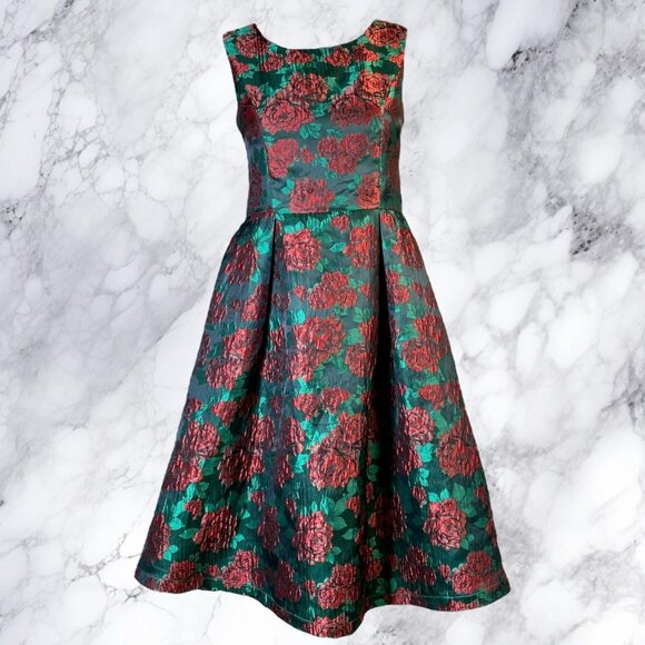 Pink Martini Carnation Floral Jacquard Dress - Picture 1 of 11